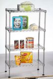 Retangle Powder Coated Rack Kitchen Wire Storage Shelf