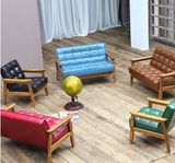 Single Person Sofa Fashion Contracted Solid Wood Children PU Leather Sofa (M-X3379)