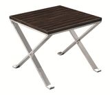 Modern Melamine Veneer Portable Metal Legs Tea Side Table