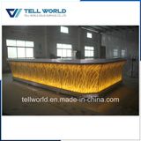 Artificial Marble Stone Restaurant LED Large Bar Counter for Sale