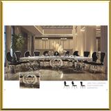 Luxury Stainless Steel Half Moon Table and Dining Chair for Banquet Wedding