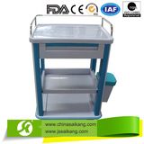 China Manufacturer Economic Hospital ABS Medicine Nursing Trolley
