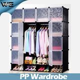 Modern Bedroom Plastic Large Storage Wardrobe Systems Cabinet