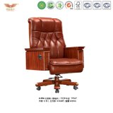 Antique Office Furniture Luxury Ergonomic Wooden Executive Leather Chair (A-006)