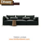 D-74 Divany Modern Furniture Black Leather Sofa