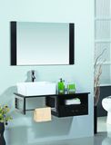 Tempered Glass Basin with Wooden Drawers