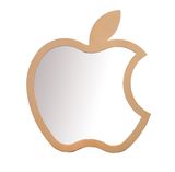 Apple Shape Design Antique Stainless Steel Sheet Glass Mirror