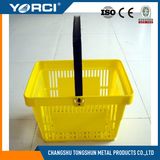 Colorful Single Handles Plastic Shopping Baskets