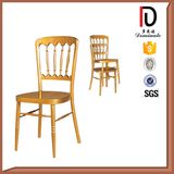 Luxury Black Metal Stackable Chair