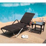 Aluminum Frame PE Rattan Chaise Lounge (SL-07015)