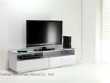 Simple Design Wooden TV Stand with Glass Top (HF-EY08316)