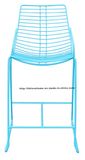 Modern Metal Dining Restaurant Stackable Side Wire Counter Chair