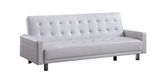 PU Sofa Cum Bed Withmetal Chrome Legs