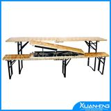 Foldable Fir Wood Beer Table