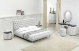 Bedroom Furniture Real Leather Bed with Dressing Table