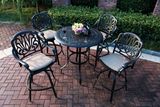 Garden Barstool Set Cast Aluminum Furniture