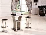 Cool Stainless Steel Bar Table with Glass Top