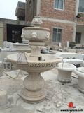 G682 Yellow Granite Water Fountain for Garden Decoration