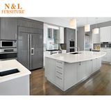 Modern and Simple MFC Finished Wood Kitchen Cabinet