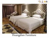 French Style Queen Size Two Bed Hotel Bedroom Furniture Sets (HD036)