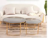 Modern Glass Top Double Table Set Coffee Table
