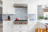 High Glossy White Shaker Cabinets Accented with Nickel Knobs (BY-L-72)