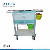 Hospital Furniture Metal Frame Hospital Trolley with Guard Rai