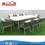 Modern Design Outdoor Rope Fabric and Belt Dining Set for Restaurant Table and Chairs