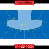 100% Polyester Fabric 10 Player Texas Holdem Poker Table Layout Casino Layout for Standard Poker Games Blue Color Ym-Dz01b