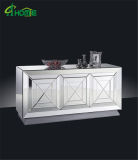 Mirrored Furniture Craft Factory Hand Carved Glass Mirrored Living Room 3 Doors Standing Cabinet