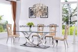 Glass Hotel Dining Table with Chairs Hot Design