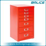 7 Drawers Movable Metal Bedstand Filing Cabinet