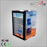 Glass Door Bar Fridge Showcase with Transparent Front (SC68)