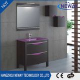 Simple Melamine Bathroom Vanity Cabinet with Glass Basin