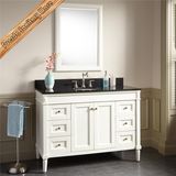 White Finishing American Type Bathroom Vanity Solid Wood Bathroom Cabinet