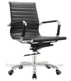 Hot Sale Modern Medium Back Leather Office Swivel Chair (HF-CH022B)