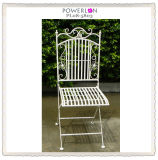 French Vintage Stackable White Metal Wedding Chair (PL08-5803)