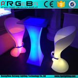 Hot Selling RGB Square LED Cocktail Table Rigeba Plastic Table LED Furniture