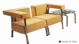 Elegant Office or Lobby or Lounge Area Leather Sofa () Sf-1046