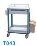 Hospital Plastic ABS Medical Instrument Cart with Dustbin