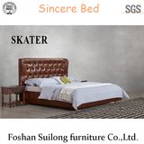 Modern Bedroom Bed American Style Leather Bed Top Design B003
