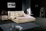 Comfortable Genuine Leather Soft Bed (SBT-5871)