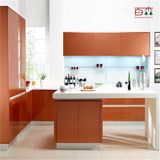 Hot Sale Orange Melamine and Lacquer Kitchen Cabinets
