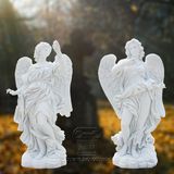 Double Beautiful White Angel Scullpture Statue