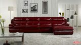 Home Use Red Big Size L Shape Leather Sofa