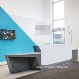 Acrylic Solid Surface Custom Sized Office Reception Desk