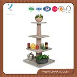 Four Tier Square Wooden Display Table