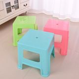 Square Style Four Heart Pattern Medium Plastic Stool
