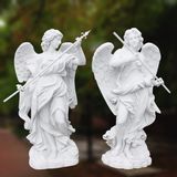 Natural Marble Caving Angel Statue for Garden Ornament T-6034