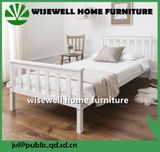 Wooden Single Bed in White Color